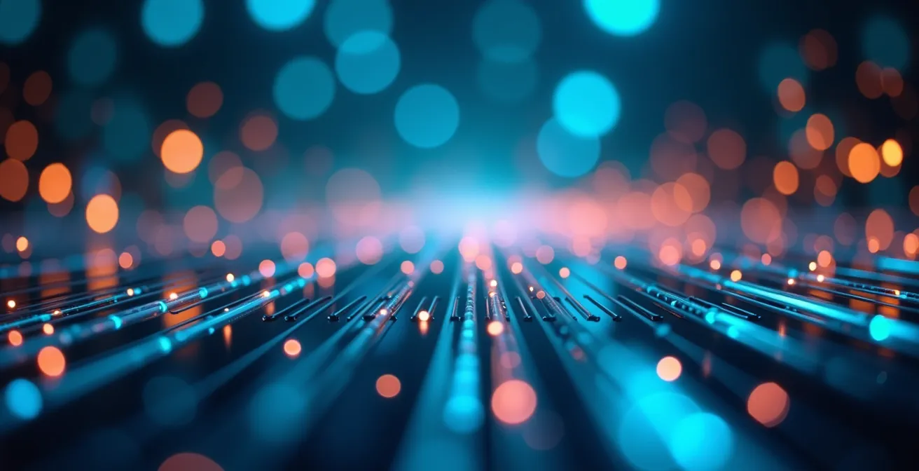 Interconnected network of emergency response and support services in abstract form