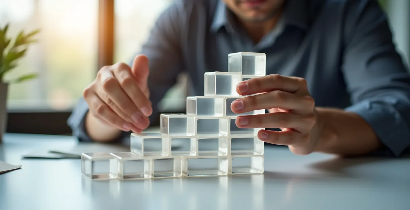 Visual metaphor of business growth enabling credit limit expansion