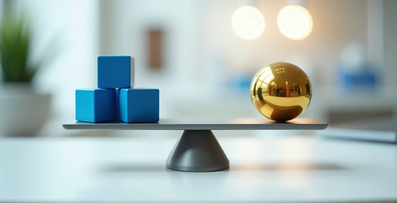 Abstract visualization of credit score affecting business loan approval process