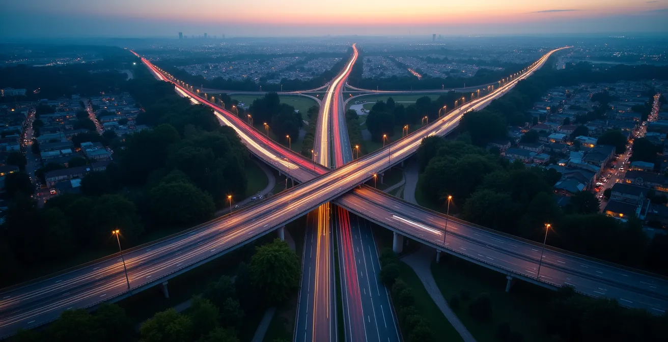 Abstract representation of market timing with converging trend lines and opportunity windows