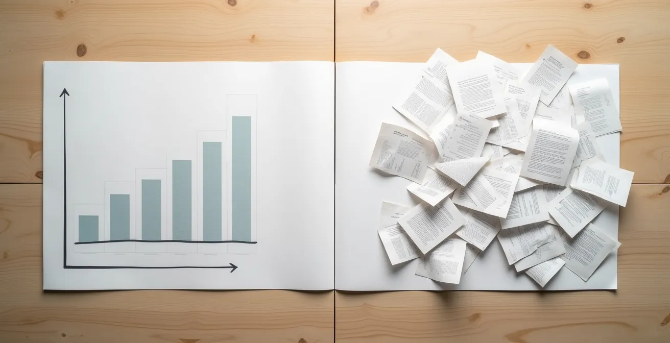 Visual representation of financial health indicators comparing growth versus distress metrics