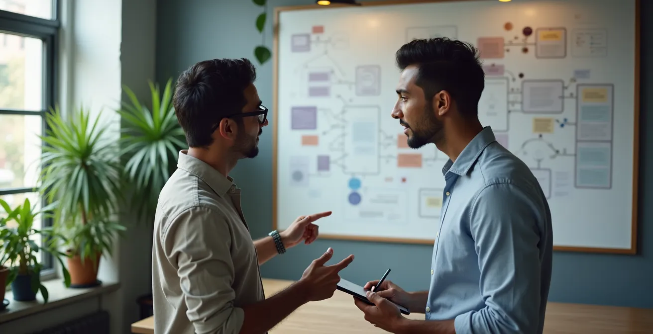 Founders modeling different cap table scenarios showing ownership evolution over time